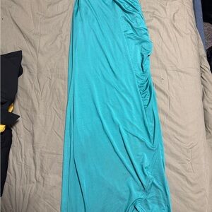Elegant Teal Maxi Skirt